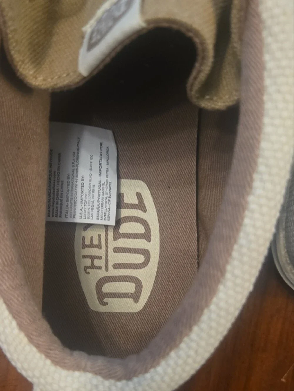 Hey Dude Men’s Chukka Boots in Beige and White